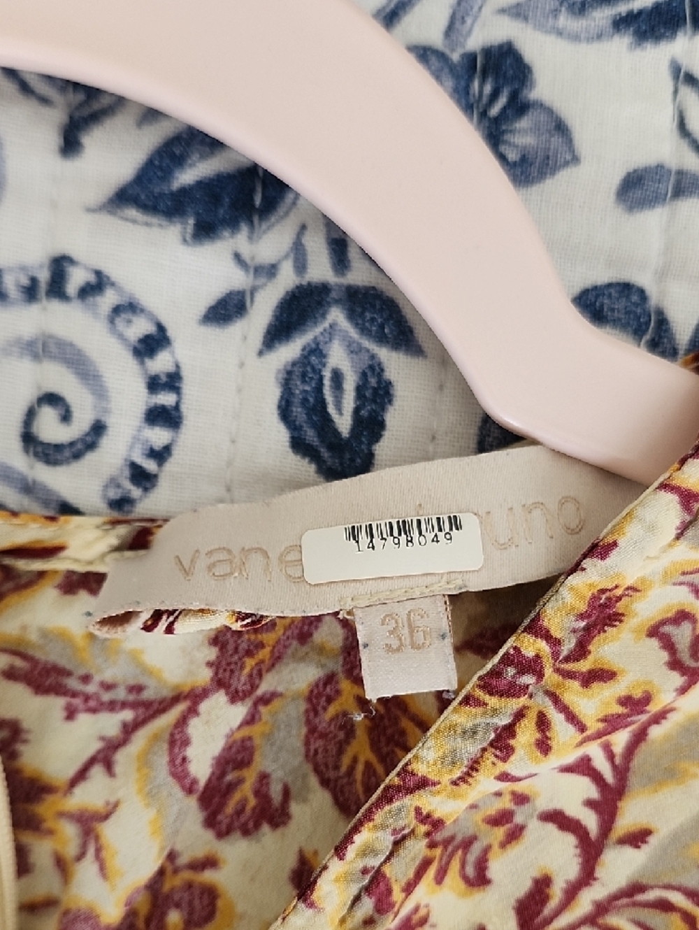 Vanessa Bruno Cream and Burgundy Floral Jumpsuit - Picture 2 of 4